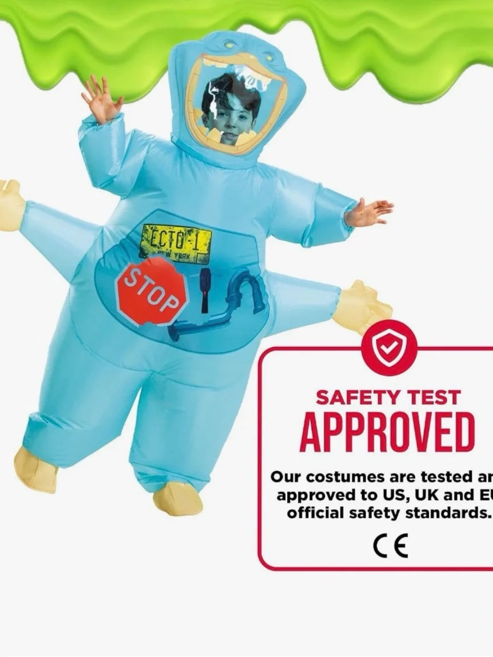 Muncher Ghostbusters inflatable Kids Costume, Kid Size up to 7/8,